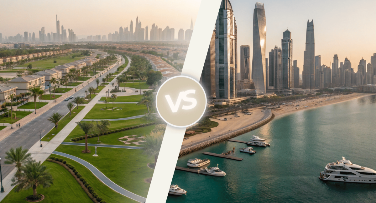 Jumeirah village circle vs Dubai Marina